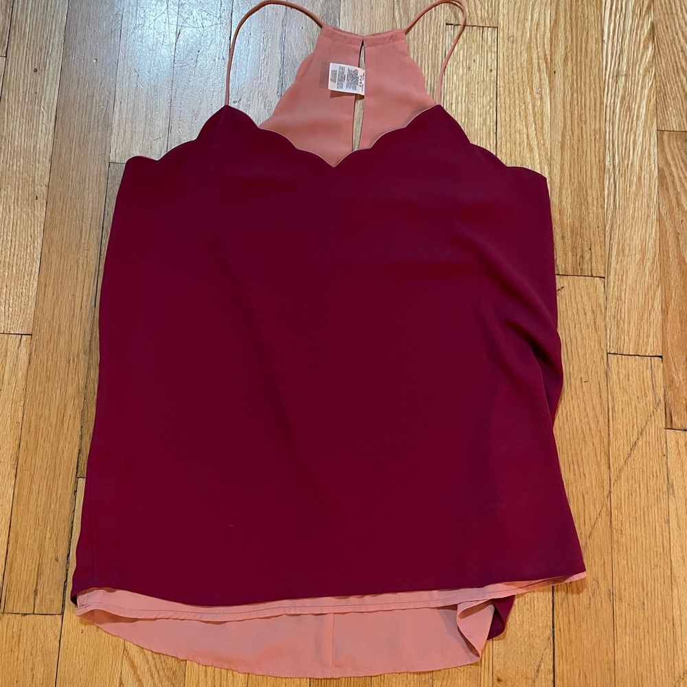 Express Reversible Camisole with Scallop Detail - Size S